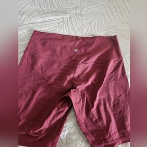Lululemon Burgundy High-Waisted Shorts, Align Shorts Size 12